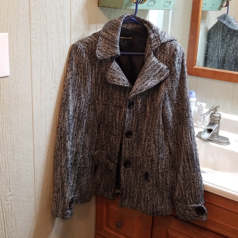 Black and white dress jacket